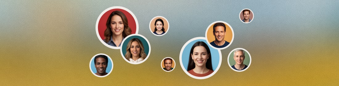 Collage of diverse candidate profile photos