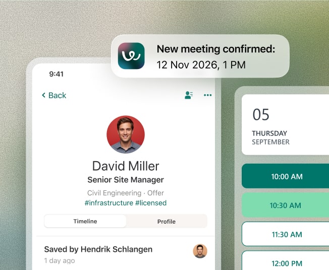 Hiring workflow illustration for faster offers and mobile approvals