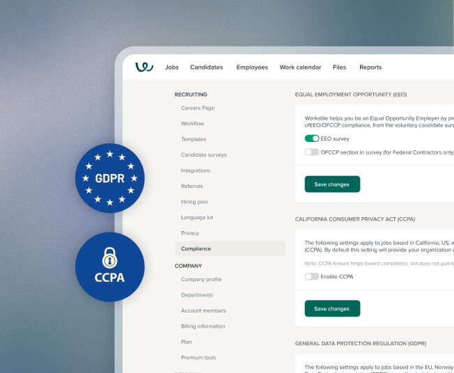 Compliance and reporting tools on Workable