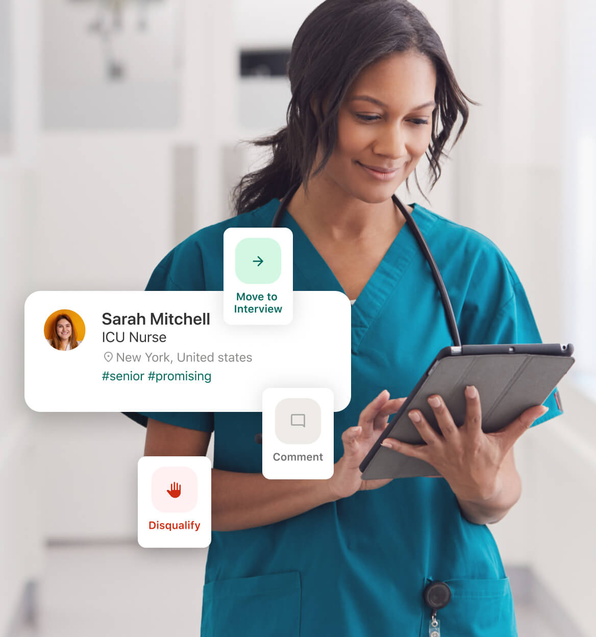Healthcare hiring workflow on Workable
