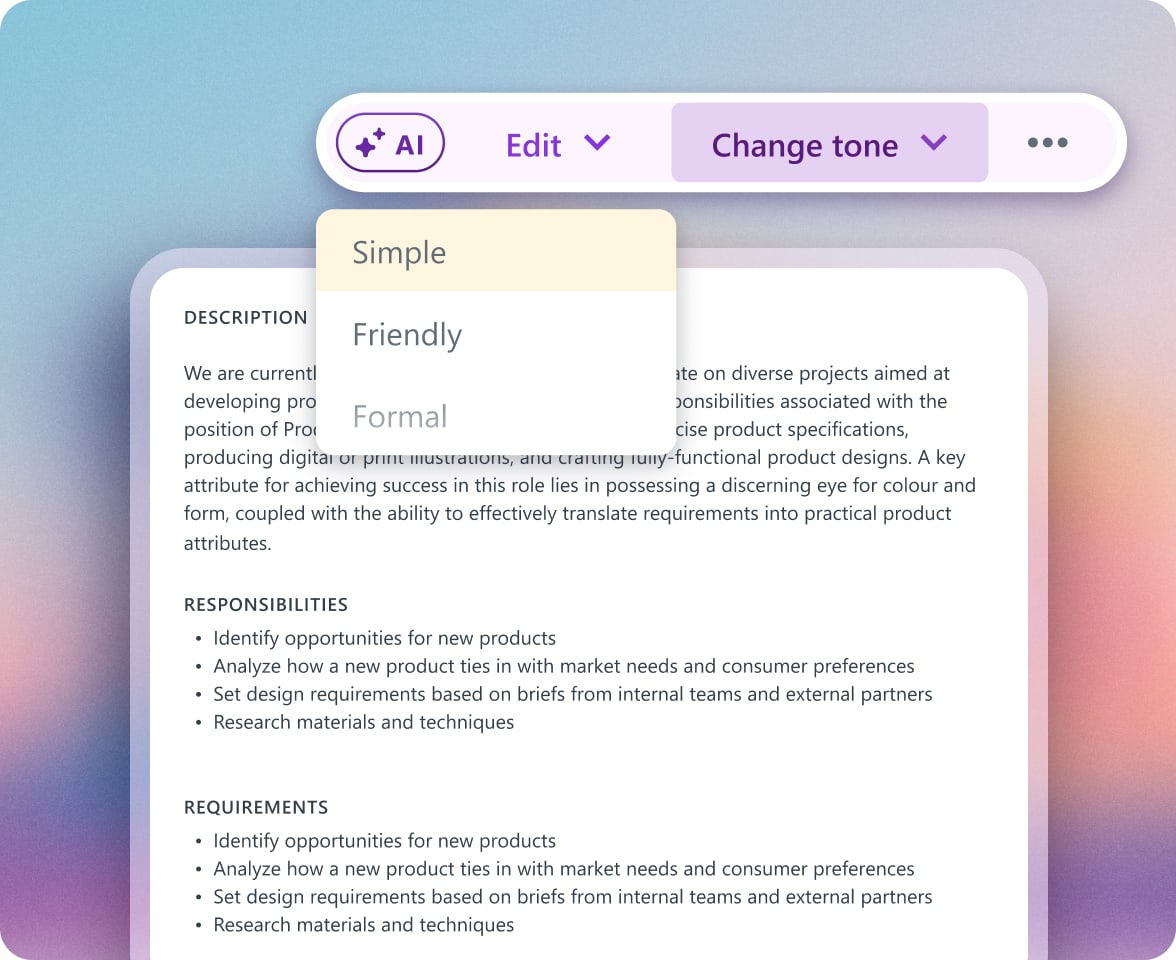 Workable graphic of AI-Generated Job Descriptions